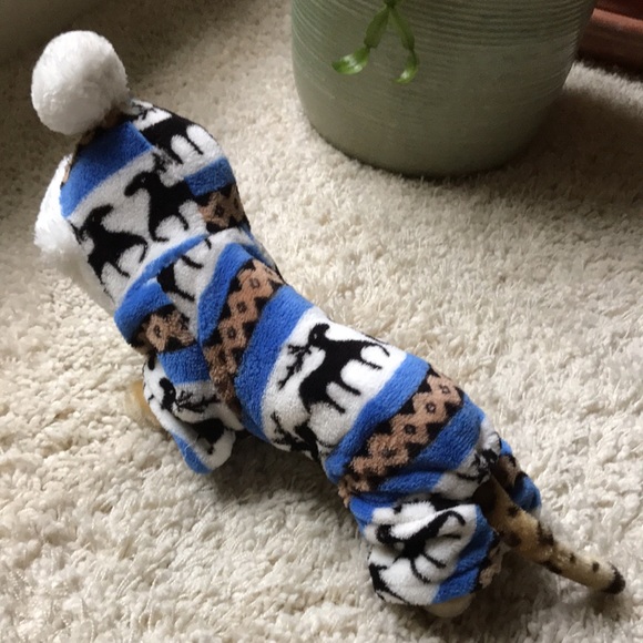 X-Small Dog Fleece Snowsuit PJs - Picture 3 of 6